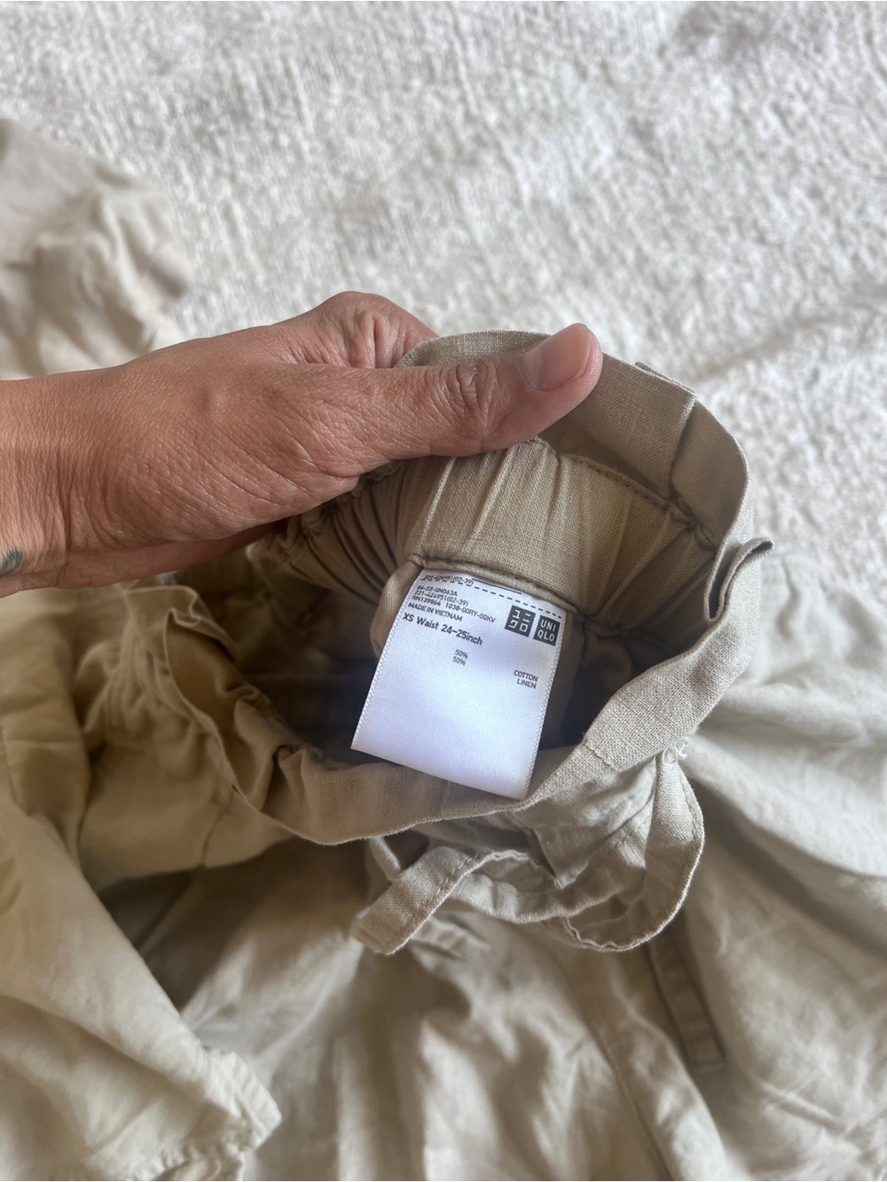 Uniqlo Linen Button-Front Short Set - Picture 3 of 4